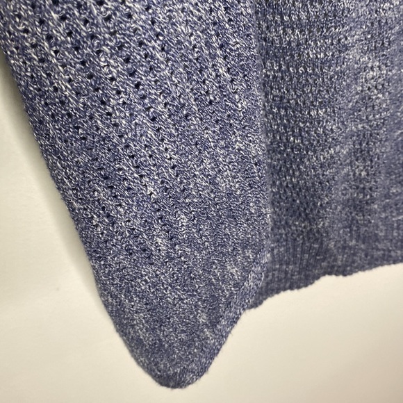 Banana Republic East West Easy Navy open knit ribbed edge cardigan size M - Picture 7 of 11